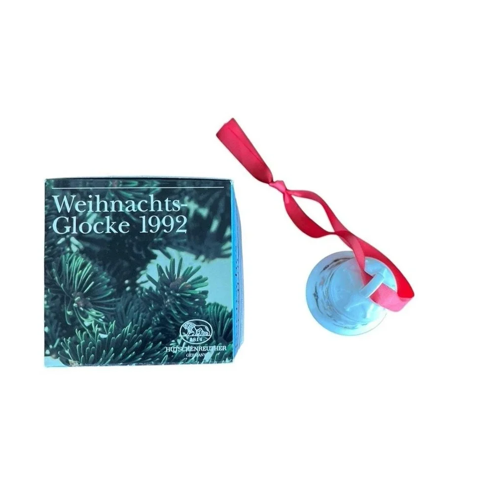At the Goose Inn Christmas Bell Ornament 1992 Weihnachts Glock Porcelain Germany